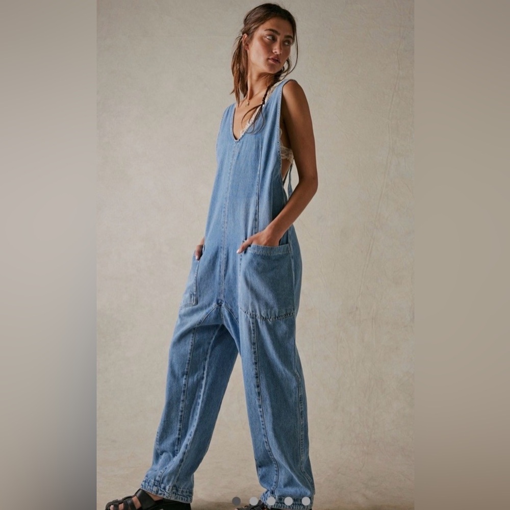Happily Grey Denim Women’s Overalls Jumpsuit